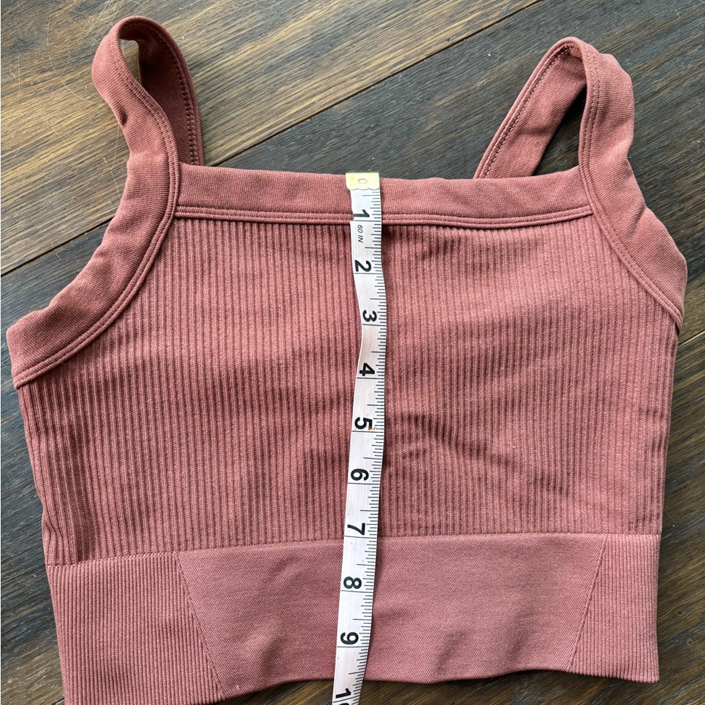 Abercrombie YPB Women's Ribbed Rust Bralette sports bra - Picture 3 of 6